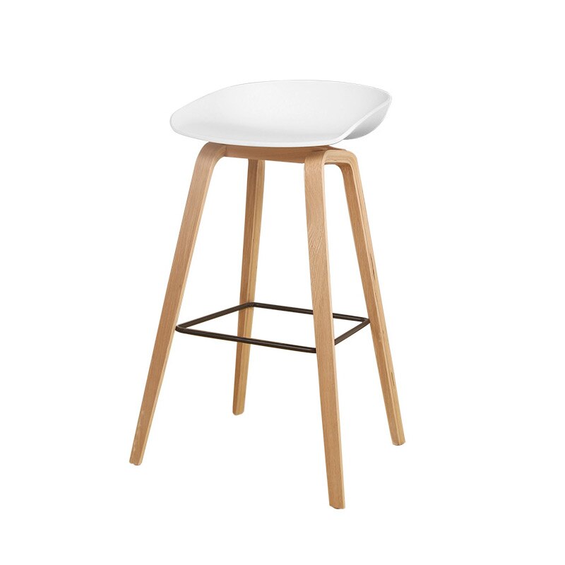 Minimalist Modern Design solid wood pp plastic bar chair northern wind fashion creative  counter stool Popular Furniture