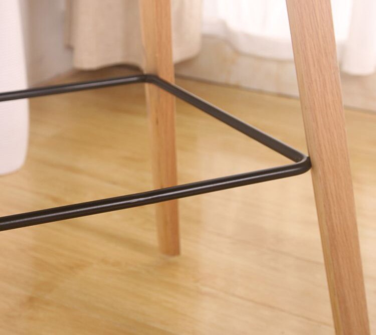 Minimalist Modern Design solid wood pp plastic bar chair northern wind fashion creative  counter stool Popular Furniture