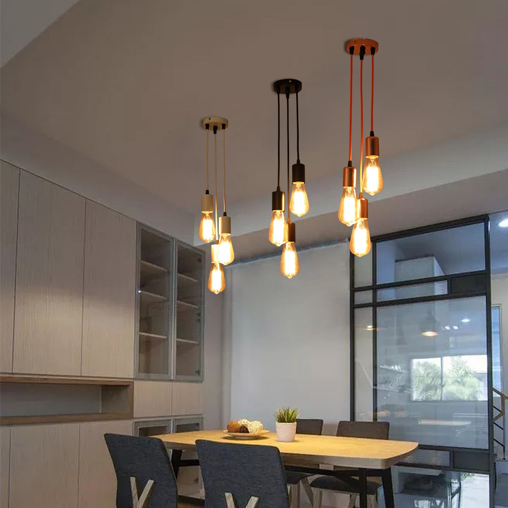 Modern Hanging Ceiling Lamps Spider Nordic Lamp Chandeliers Suspension Pendant Kitchen Bedroom Dining Room Restaurant Lights E27